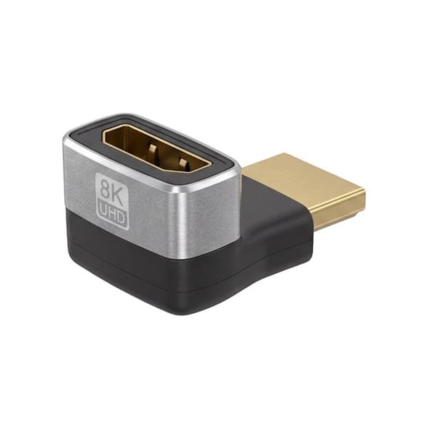 HDMI til HDMI 90° Vinkel Videoadapter 8K Ultra HD LinQ Grå