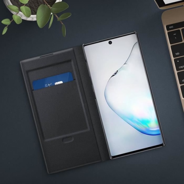 Samsung Galaxy Note 10 Case Kortholder LED View Cover Original Sort