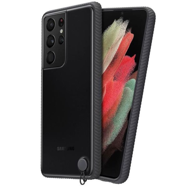 Samsung S21 Ultra Hybrid Fodral Stötsäker Förstärkt Original Outline svart Svart