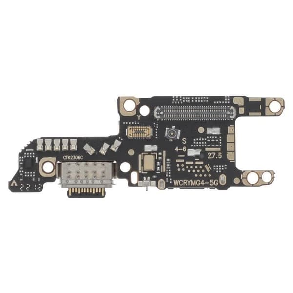 Opladningsstik + mikrofon til Honor Magic 4 Pro Black Svart