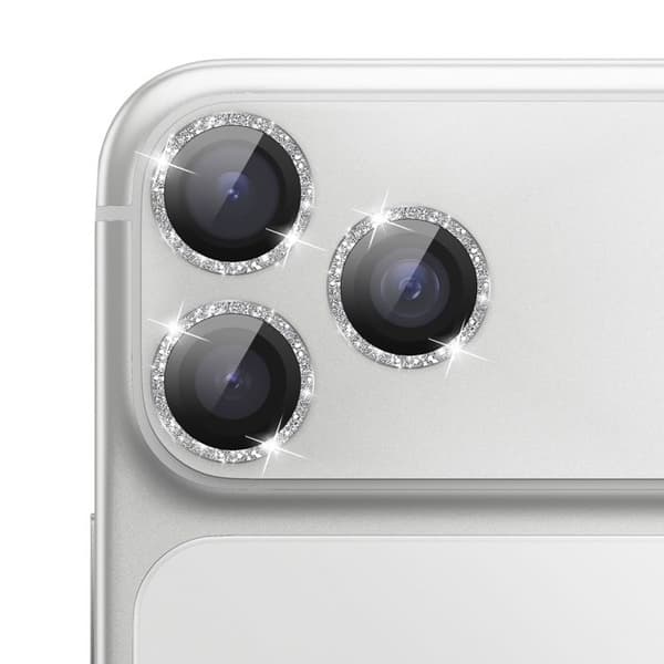 Beskyttelseskamera til iPhone 17 Pro med glitrende hærdet glas, Zanaé Sølv Grå