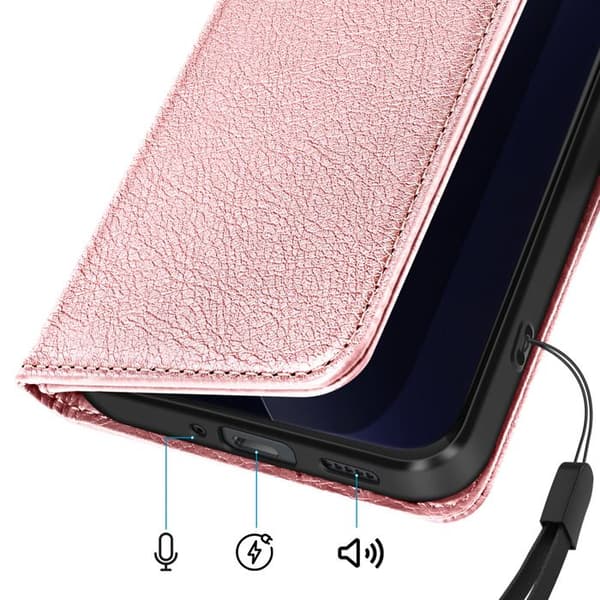 Xiaomi Redmi Note 15 Pro Plus 5G Chesterfield Plånboksfodral Ställfunktion Rosa Ros