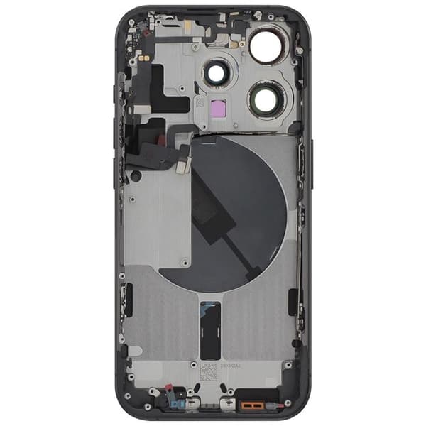 Batteri Cache för iPhone 15 Pro med Förmonterad Chassi och Svart MagSafe Modul Svart