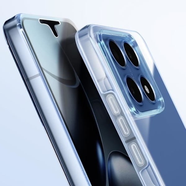 Fuldt beskyttelsesskal til Xiaomi 14T Pro med berøringsfunktion og hævet kameraramme, gennemsigtig Transparent