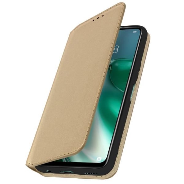 Housse - Huawei - P40 Lite 5G - Ekologiskt läder - Magnetisk flap - Stöd-funktion Gult guld