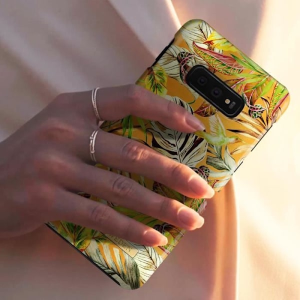 Coque - IDEAL OF SWEDEN - Samsung Galaxy S10e - Mango Jungle - Slidstærk - Orange Apelsin, mango