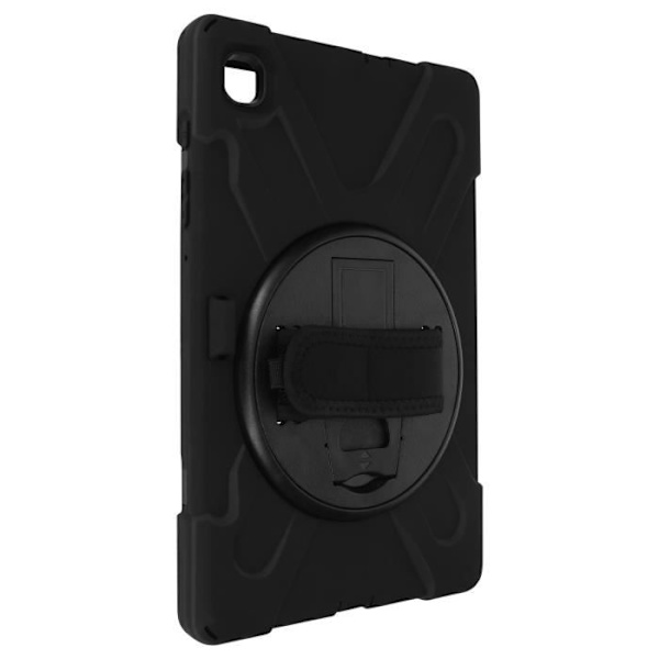 Fodral till Samsung Galaxy Tab S6 Lite - AVIZAR - Hybrid - Roterande handtag - Stativ - Axelrem Svart Svart