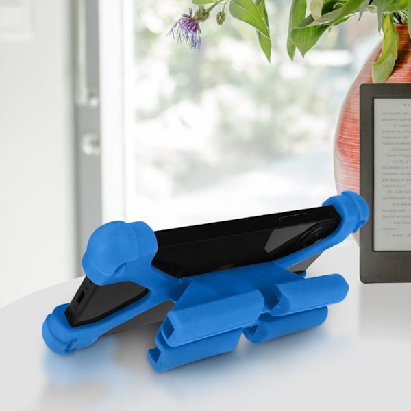 Smartphonefodral 4,7 till 5,3 tum Universal Bumper Silikonblå Stödläge Blå