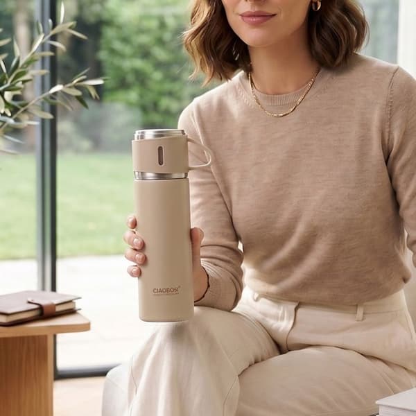 500ml Harmaa Teefiltteri Tyhjöeristetty Termospullo Grå