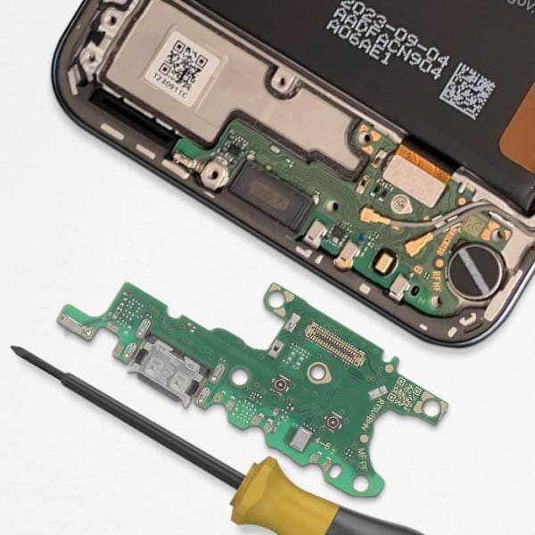 AVIZAR USB C opladningsstik til Honor 90 Lite + Mikrofon Sort Svart