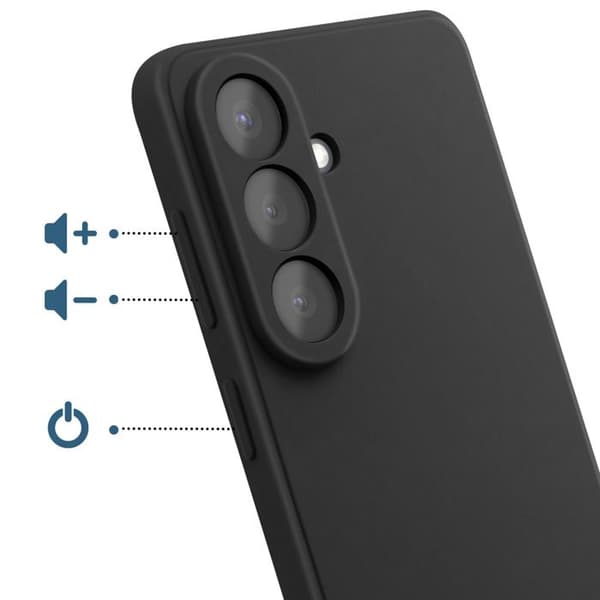 Silicone Cover til Galaxy S26 i Blødt Touch Sort Svart