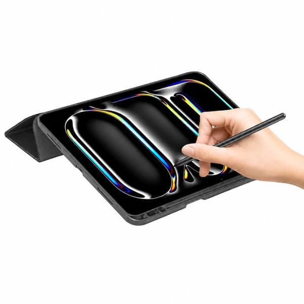Folio Magnetisk Etui til Galaxy Tab A9 / A11 med Stylus Plads Eiger Sort Svart