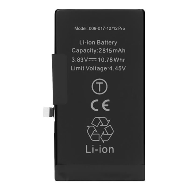 Batteri Decode Flex Version til iPhone 12 og 12 Pro 2815mAh Sort - AVIZAR - BAT-DEC-IP12 - Lithium Ion - 3,7 V Svart