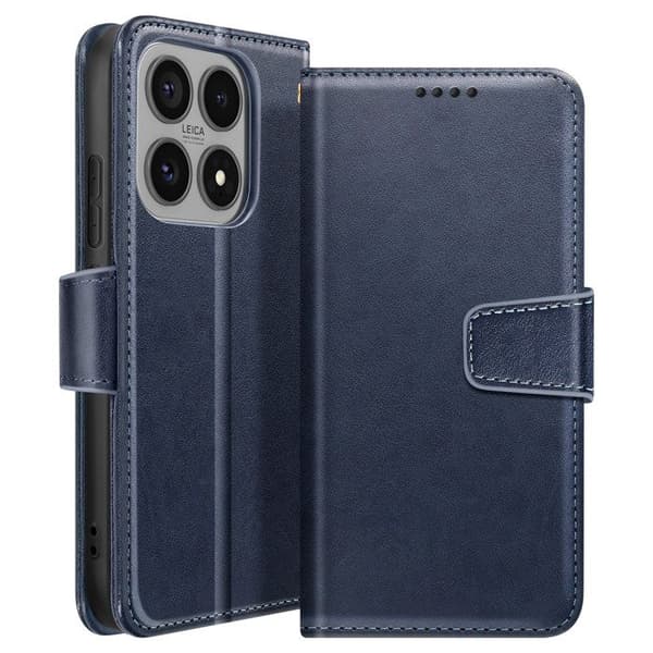 Plånboksfodral för Xiaomi 17 med Fällbar Stödfunktion Mörkblå Blå