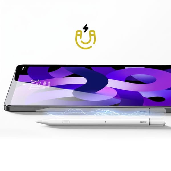 Taktile Bluetooth Magnetisk Stylus til iPad 2018 til 2024 med Palm Rejection Remax Hvid Vit