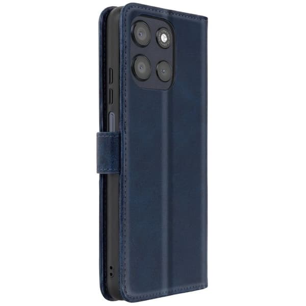 Moto G56 Folio Classic Etui med Støttefunktion Mørkeblå Blå