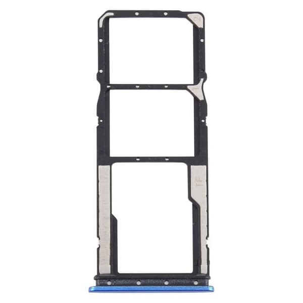 Simkort skuffe til erstatning for Xiaomi Redmi 9A og 10A - Xiaomi - Blå - Dual Nano SIM + Micro-SD Blå
