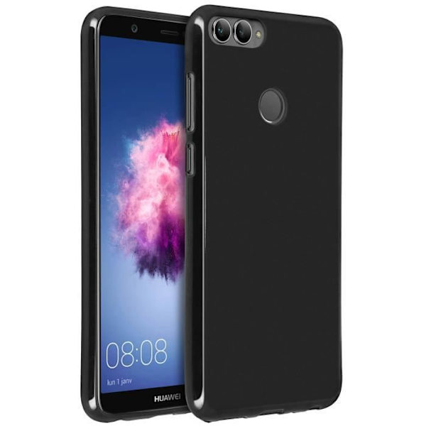 Coque - Huawei - P Smart - Silikoni Geeli - Pehmeä - Jälkivapaa - Musta Svart