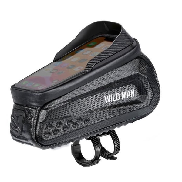 Wildman vandtæt cykeltaske - 1L Kapacitet - Carbon Effect - Sort