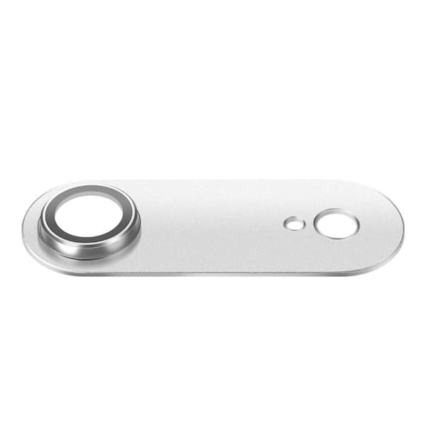 Skyddsmål för kameraobjektiv för iPhone Air, monoblockram i aluminium silver