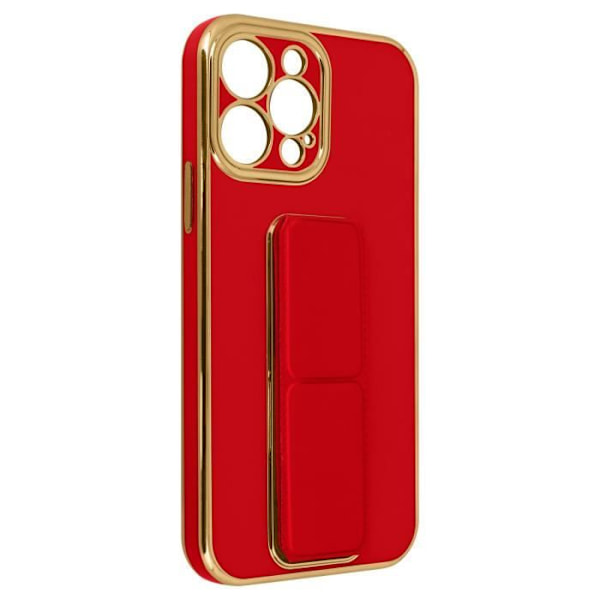 Coques - iPhone - 13 Pro Max - Flashy silikone - Sammenklappelig stand - Rødt magnetsystem Röd