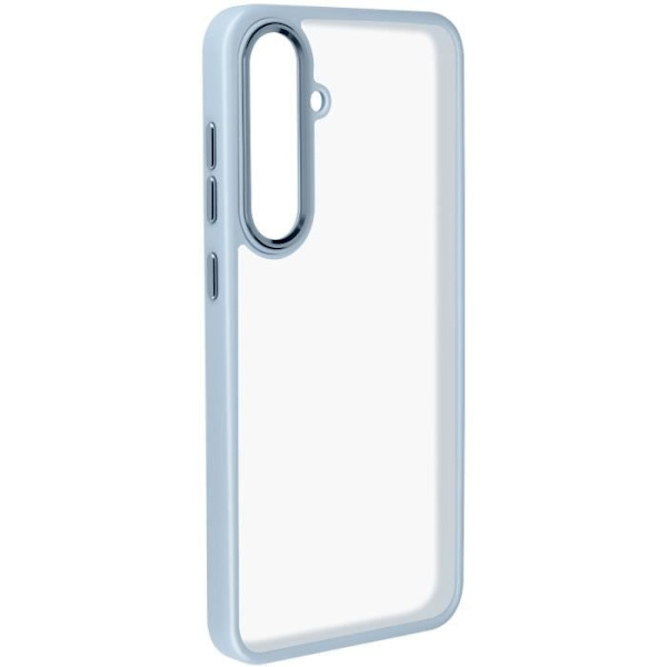 Fodral till Samsung S24 Plus - AVIZAR - Hård rygg mjuk kontur - Blekblå rökt design Blå