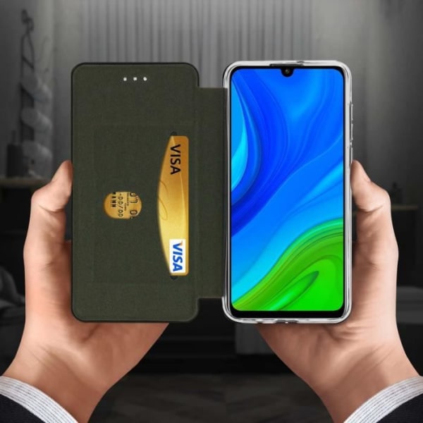 Huawei P smart 2020 etui Lædercover Flip Card Holder Video Support Rød Rød