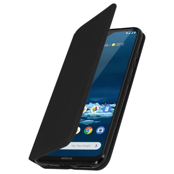 Hus - AVIZAR - Nokia 5.3 - Ekoleder - Kortfickor - Stödfunktion Svart
