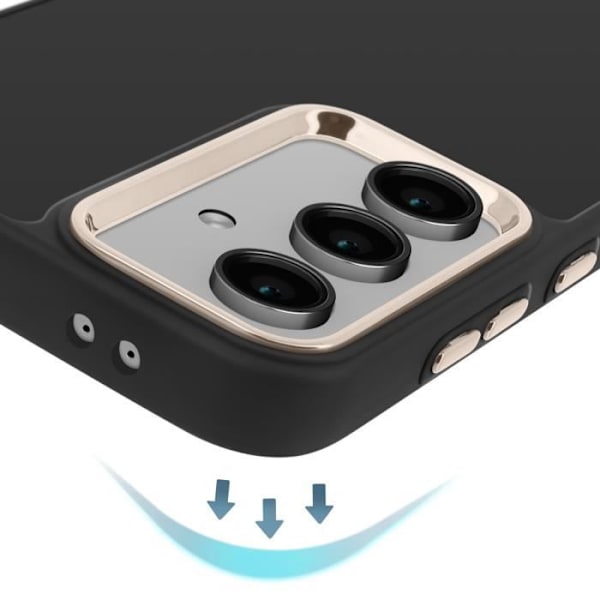Coque - AVIZAR - Samsung Galaxy S24 FE - Silikon - Metalliserad - Stötbeständig skydd Svart