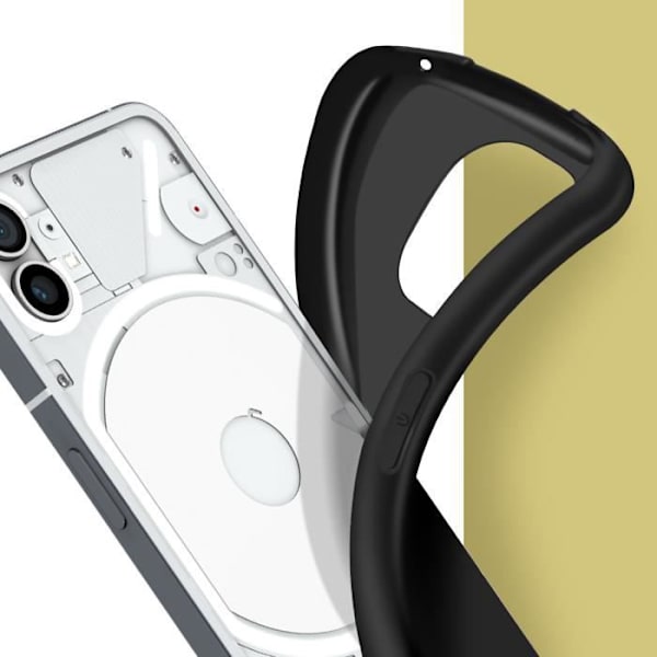 Nothing Phone 1 Case Resistant Silikone Gel Blød Fleksibel Tynd Letvægts Sort Svart