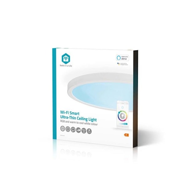 Älykäs Wi-Fi RGB Pyöreä SmartLife 1800lm 6500k IP20 Nedis Valkoinen Vit
