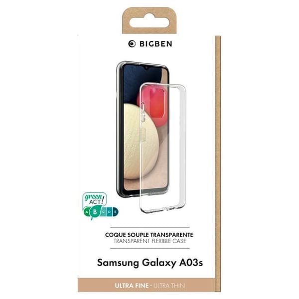 Coque - Bigben - Samsung G A03s - Mjuk - Transparent - Optimalt skydd Transparent