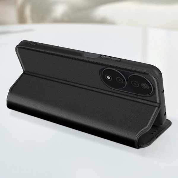 Fodral för Honor 90 Smart - AVIZAR - Flip Card-hållare och videostöd - Svart Svart