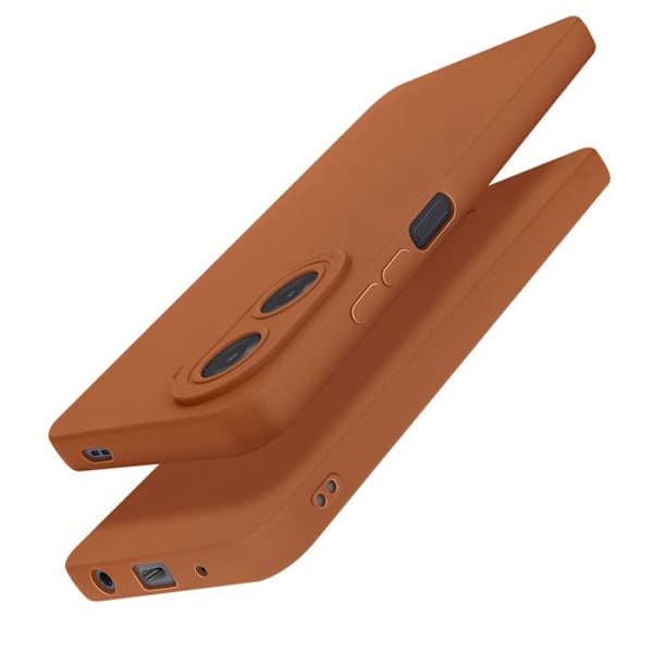 Skyddande silikonfodral för Xiaomi Redmi A5, slät yta, skydd för kamerablock, brun kastanj