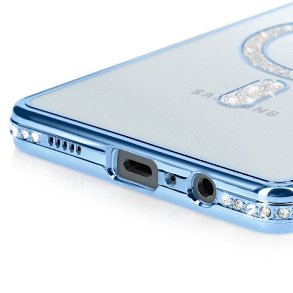 Coque Diamant til Samsung Galaxy A06 MagSafe Kontur Strass Blå Lys Blå