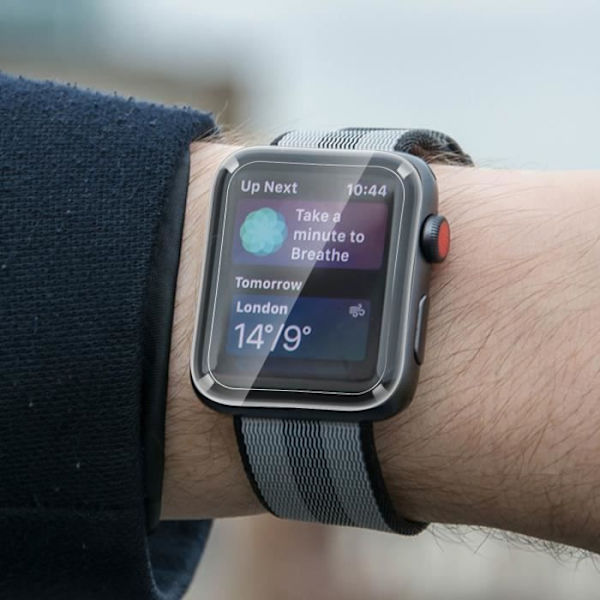 3D-böjt 9H-skärmskydd i härdat glas för Apple Watch 40mm - AVIZAR - Transparent