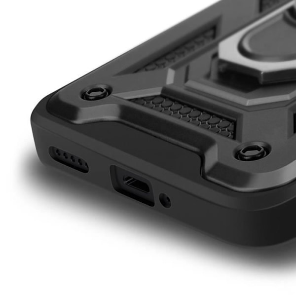 Coque - Xiaomi Redmi Note 14 Pro/Pro Plus - Stødabsorberende - Støtte ring - MIL-STD-810G Svart