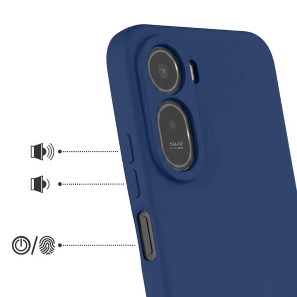 Silicone Soft-Touch Cover til Redmi A7 Pro Fast Cover Serie Mørkeblå Blå