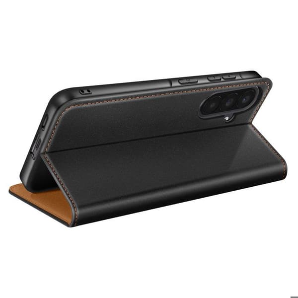 Folio-etui til Galaxy A57 med kortlommer og standfunktion i sort Svart