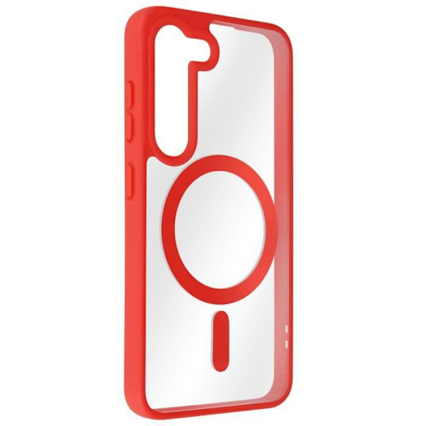 MagSafe-kotelo Samsung Galaxy S23 Plus -puhelimelle Hard Back Matt Silicone Contour Red Röd