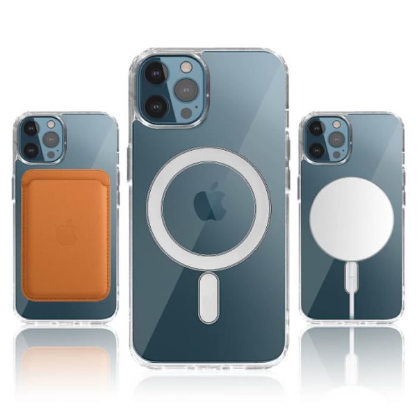 Skal till iPhone 12 Pro Max - AVIZAR - Magnetisk cirkel - Genomskinlig Transparent