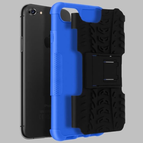 iPhone SE 2020 / 8 / 7 etui Semi-rigid beskyttelse Kickstand Support Blå