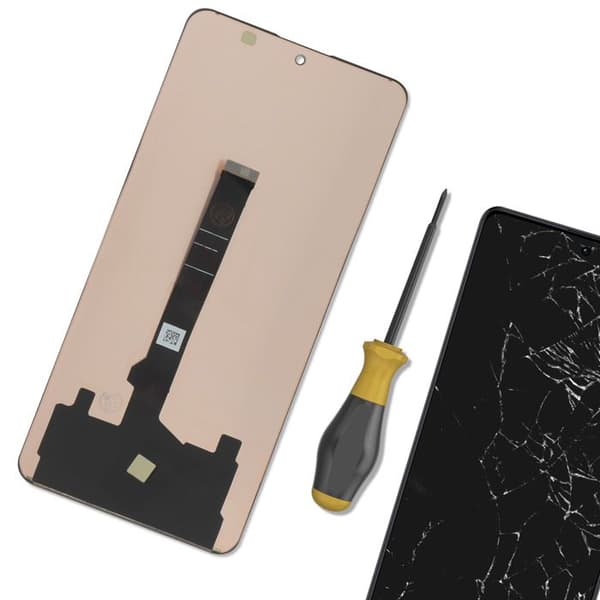 LCD-skærm - ReLife - Xiaomi Redmi Note 13 Pro - Touchscreen - 5,5 tommer - Sort Svart