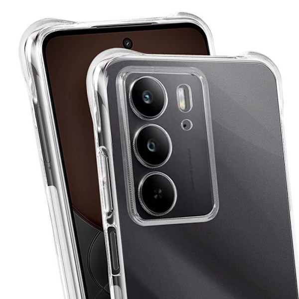 Mobilskydd - Realme - C75 - Stötsäker - Flexibel - Transparent Vit