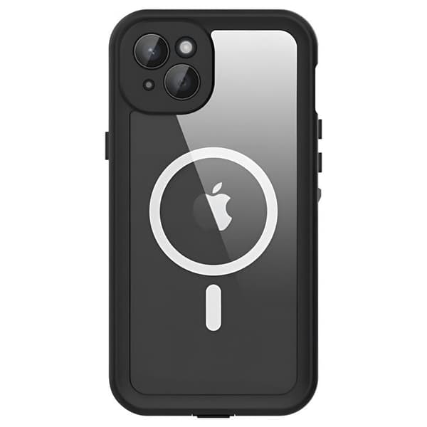 360° Helcover til iPhone 15 Plus Kompatibel med MagSafe Vandtæt IP68 Shellbox Sort Svart