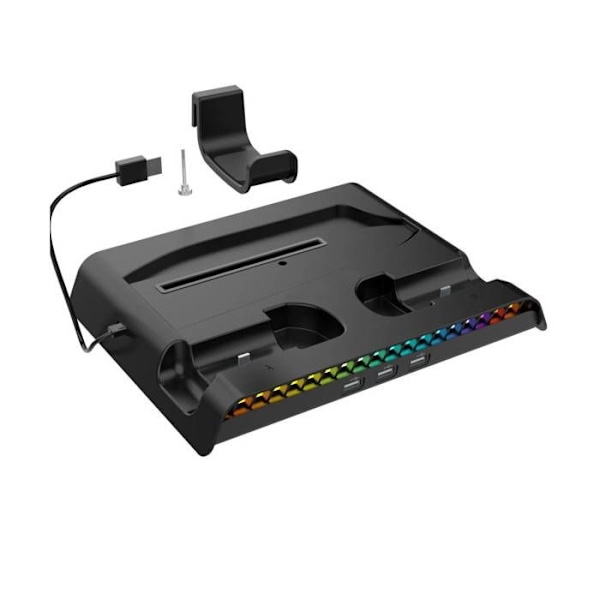 Multifunktionell RGB-laddstation för PS5 Slim med kylning Ipega svart Svart