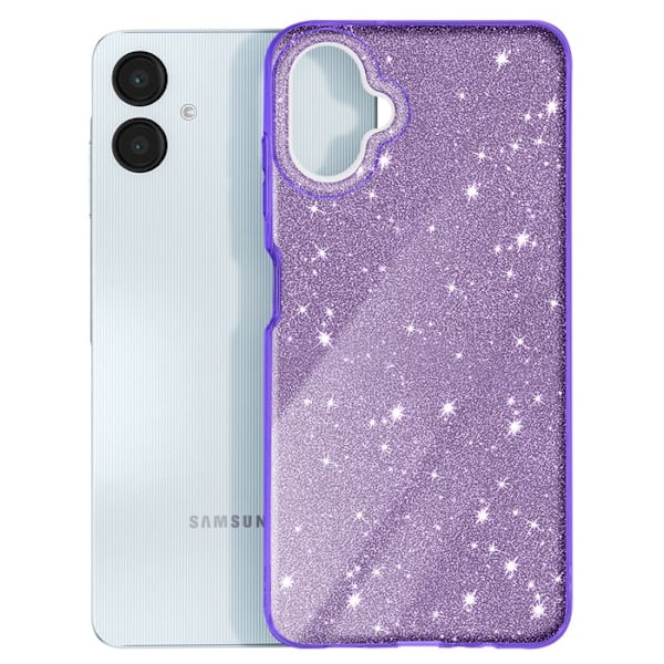 Samsung Galaxy A06:n Kimalteleva Suojakuori, Iskunkestävä, Violetti Lila