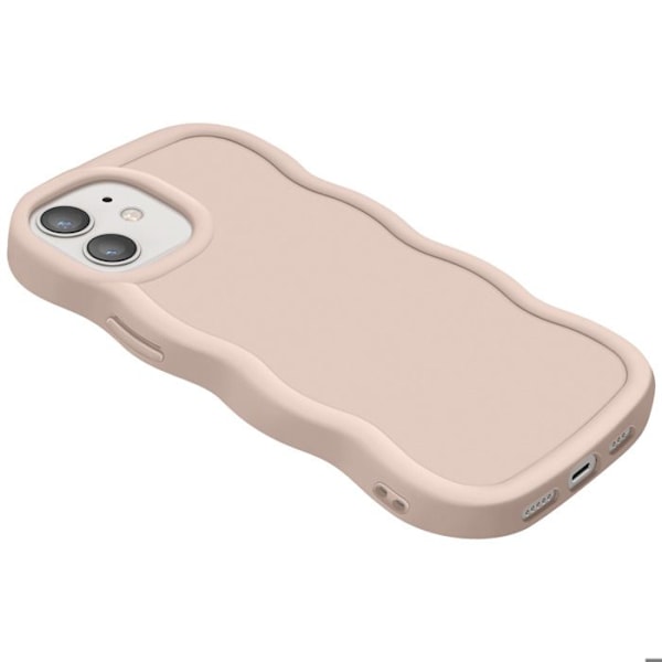 Skydd för iPhone 12 och 12 Pro Silikon Chockresistent serie Candy Beige Beige