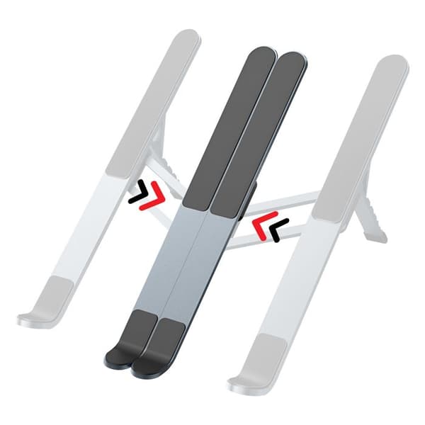 Stödbyrå för MacBook / Bärbar Dator Modell F-Grip Fold Stand H Pro Fällbar Forcell Grå