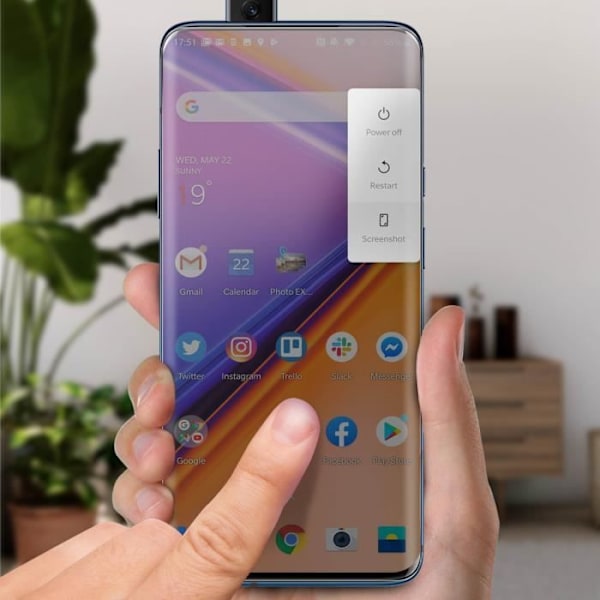 Suojakalvo - Oneplus - 7 Pro - 9H karkaistu lasi - Iskunkestävä - Läpinäkyvä 0.3mm Transparent